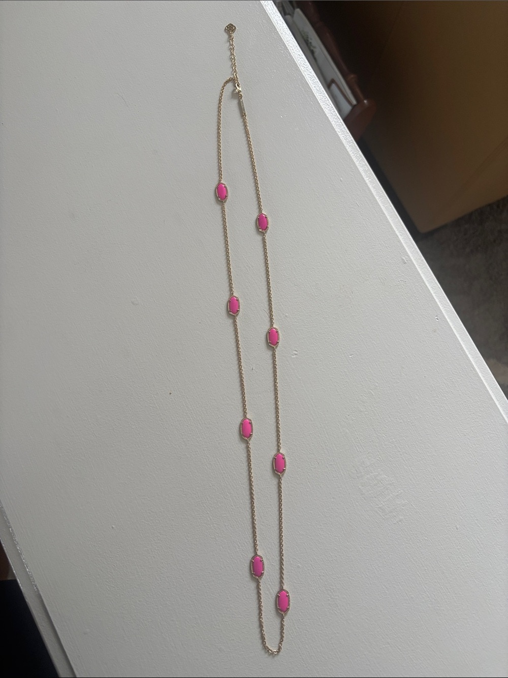 Kendra Scott Kelsie Long Station Necklaces in Magenta